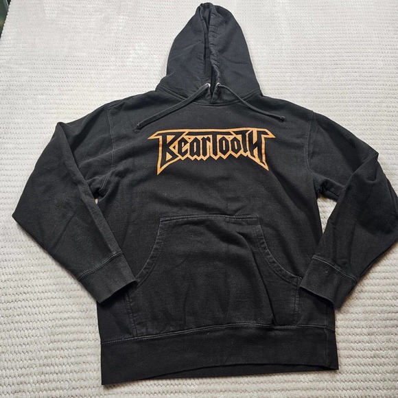 redbull records Other - Beartooth Band Sweatshirt Adult Large Hooded Orange & Black Back Graphic